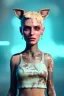 Placeholder: Fashion Portrait, tank girl, make up, natural busty, retro futuristic style, glow eyes, cinematic, Ultra realistic, wide angle view, soft color, highly detailed, unreal engine 5, RTX, ultra detail, volumetric lighting, 3d, finely drawn, high definition.