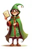 Placeholder: young elf student wizard with a D on his robes