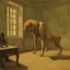 Placeholder: a chimera in a subliminal room, a chimera in a subliminal room, depicted by balthus