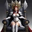 Placeholder: some extra heretical 40K, a genderbent version of Big Emmanuelle himself on the throne. Or is it herself here, I guess? regular, slightly fetishistic 40K style of depicting females with boobplates and all and still have the figure af the Big Emmanuelle exude an air of serious authority.
