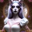 Placeholder: portrait of a goth Alice in Wonderland and the Chesire Cat, 8k resolution, high-quality, fine-detail, color, intricate, realistic, sharp, crisp, digital art, detailed matte, volumetric lighting, illustration, octane render, brian froud, howard lyon, Anne Dittman, Anne Stokes, Lisa Parker, Selina French