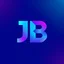 Placeholder: A bold, vibrant, and visually striking color graphic logo for 'JB AI Art' - an innovative AI-powered art and 3D graphics studio. The logo should feature a dynamic, eye-catching visual that combines the initials 'JB' in an abstract, stylized form. Utilize a vibrant, gradient color palette that seamlessly transitions between shades of blue, purple, and teal - evoking a sense of technological sophistication, creativity, and the boundless potential of AI-driven art and design. Incorporate geometric