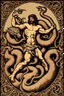 Placeholder: Hercules fighting the hydra in the style of alchemical art