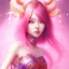 Placeholder:  Asian woman, leaning pose, slobber octopus , pink short hair, latex suit, full body, squid, intricate detail , portrait, high lighting, Gradient background,nice end of darkness Dark Woman Little Horns Little Horns Sad Eyes dual soul fire girl soul fire cute realistic hell Dark Realistic Cute