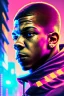 Placeholder: Portrait of mbappe in cyberpunk world