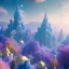 Placeholder: blue gold and violet landscape with multicolored crystals falling from the sky, full of details, smooth, bright sunshine，soft light atmosphere, light effect，vaporwave colorful, concept art, smooth, extremely sharp detail, finely tuned detail, ultra high definition, 8 k, unreal engine 5, ultra sharp focus