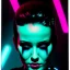 Placeholder: portrait oil on canvas, beautiful punk busty female Cyborg, looking to viewer, sad green eyes, post-apocalyptic in a cyberpunk city,minimal skintight suit, blade runner, comic book cover, mystical colors, neon, insanely detailed,realistic,intrincate detail, 16k resolution, masterpiece, Adam hughes