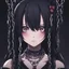 Placeholder: dark anime sadgirl with a chains