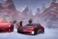 Placeholder: Santa claus driving his red Tesla convertible car, character design by cory loftis, fenghua zhong, ryohei hase, ismail inceoglu and ruan jia. unreal engine 5, artistic lighting, highly detailed, photorealistic, fantasy