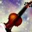 Placeholder: violin in space