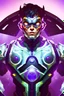 Placeholder: cyborg man, super ,nion ,purple, extremely beautiful art, cosmic, highly creative, rich colors, amazing details