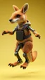 Placeholder: full figure Gordon Ramsey as a furry kangaroo jump robot