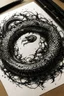 Placeholder: ouroboros made of black ink