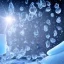 Placeholder: celestial, ice crystals, snow, icicles, reflections