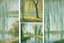 Placeholder: aquamarine gems, clouds, willow tree, claude monet, and emile claus impressionism paintings