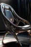 Placeholder: Organic Chair design, futuristic furniture, metal, wood, glass, product photography, ultra-high definition, 8K, hyper-realistic, winning design