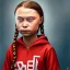 Placeholder: portrait of Greta Thunberg frankisteine