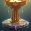 Placeholder: stylized resurection crystal altar for game concept art