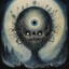 Placeholder: Lovecraftian, gluttonous nightmare eater double exposure photo layer inside an eyeball, by Stephen Gammell, by Kay Nielsen, by Keith Thompson, inhuman midnight malignancy, creepy, eerie, rich colors, opulent shadows, poster art by Drew Struzan, smooth, expansive