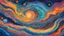 Placeholder: Psychodelic breach in time and space drawn in the style of Gogh