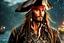Placeholder: Johnny deep in 8k cgi game drawing style, Jack Sparrow them, pirate custom, close picture, rain, Ocean, intricate details, highly detailed, high details, detailed portrait, masterpiece,ultra detailed, ultra quality