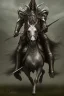 Placeholder: sauron on horse , dystopian surrealism, dark horror fantasy, hdr, demonic, dark art