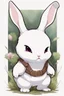 Placeholder: Cute chubby bunny floppy ears adventurer dnd art realism