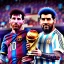 Placeholder: Lionel Messi und diego armando maradona halten gemeinsam in einem Stadion den Worldcup in der Hand, Fußball, stadion, viele menschen, perfect quality, argentinien