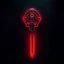 Placeholder: cyberpunk key, black background, red lighting