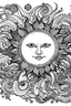 Placeholder: sun black and white coloring book