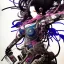 Placeholder: beautiful cyberpunk huge girl, hyper detailed, hyperdetailed, intricately detailed, illustration by _Katsushika Hokusai_ _Yoji Shinkawa_,