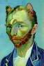 Placeholder: Portrait of a cat by Van Gogh