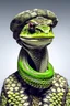 Placeholder: Snake dressed like a human