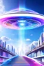 Placeholder: Ufo rainbow, futuriste ultra moderne,stairway to heaven,crystal very beautiful city