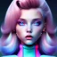 Placeholder: blonde woman teenager, purpurin, velvet coat, gradient color, BLUE, PINK, CYAN, neon, insanely detailed, 16k resolution, perfect eyes, cinematic smooth, intricate detail