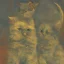 Placeholder: Portrait of a cat by Van Gogh