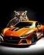 Placeholder: Combination of tiger and sports car