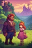 Placeholder: The beast and the princess, stardew, valley style