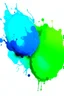 Placeholder: Image depicting color green and blue blotches with dye