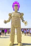 Placeholder: 10,000nerds worshipping giant lord of nerd at burning man festival in the style of hiroku ogai