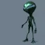 Placeholder: full length alien clean art NFT, blender 3d