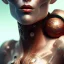 Placeholder: cyborg portret, high lights, rusted, diffuse lighting,polished, intricate,highly detailed, digital painting, illustration, concept art, horns,copper