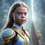 Placeholder:  Greta Thunberg portrait as shera sci-fi style, 8k, dark