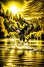 Placeholder: An image capturing a majestic eagle in flight, gripping a large fish in its talons as it soars above a winding river. The sunlight glistens on the water below, and the eagle's powerful wings spread wide against the sky. The scene showcases the eagle's incredible hunting prowess and the dynamic beauty of the natural world.