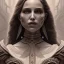 Placeholder: symmetry!! portrait of natalie portman in the style of god of war, machine parts embedded into face, intricate, elegant, highly detailed, digital painting, artstation, concept art, smooth, sharp focus, illustration, art by artgerm and greg rutkowski and alphonse mucha, 8 k