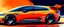 Placeholder: a military fighter jet station wagon hybrid designed by volkswagen only one vehicle per image painted metallic orange traveling at a high rate of speed, jet intake off of front center of vehicle and jet exhaust out the rear with bright blue flame