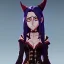 Placeholder: anime witch girl with vampire fangs