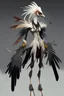 Placeholder: secretary bird female villain fullbody