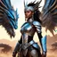 Placeholder: hold by an artificial intelligence escapes her spaceship Bigger! Wilder! Whoa! You will do what you always do. Hand in the art right when they need it. Too late to change. Imagine a futuristic world, a digital art masterpiece come to life. A female warrior, clad in intricate tribal armor adorned with menacing spikes, stands tall holding a firearm that blends ancient tribal design with advanced technology. Her eyes, a reflection of the artificial intelligence within her, exude determination and