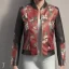 Placeholder: Ribbon Leather jacket design, floral